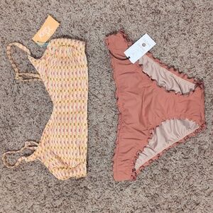 NWT women's 2 piece bathing suit in size large.